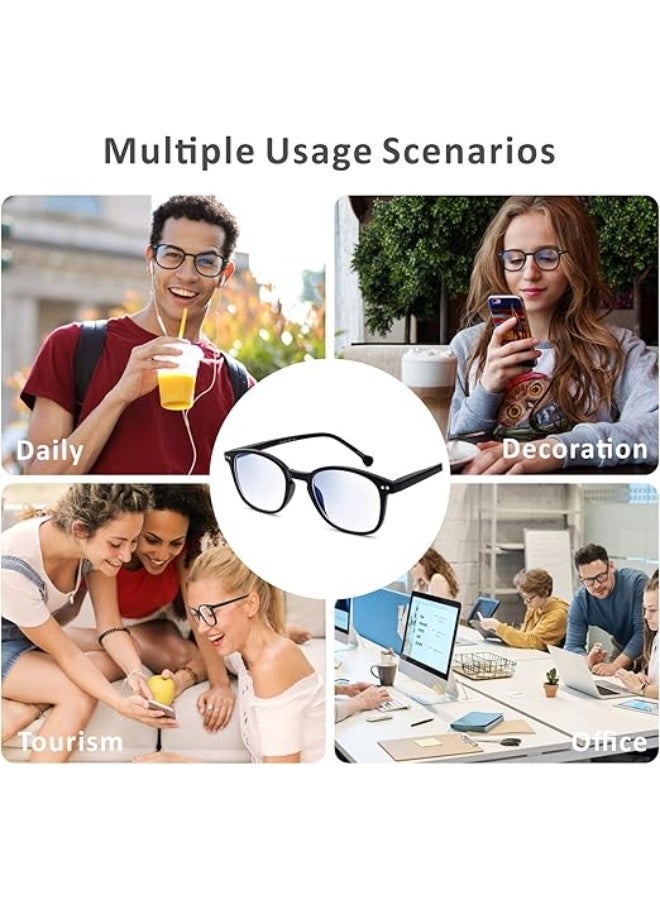 Baytion Blue Light Filter Eyewear for Men  Women Anti Blue Light Eyestrain  UV Glare BlockingTV Computer Gaming Glasses Black - Image 2