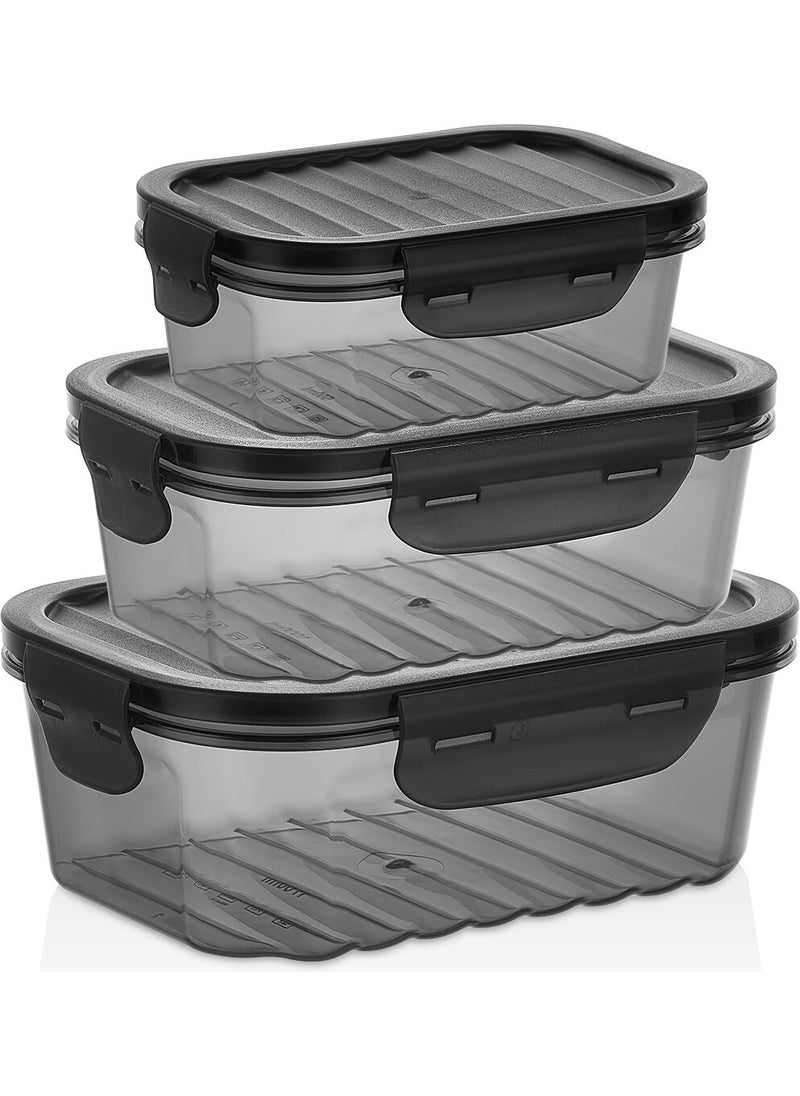 QLUX - Quick Leakproof Storage Container Lockable Food Storage Container Airtight 500ML x 1000ML x 1700ML - Image 1