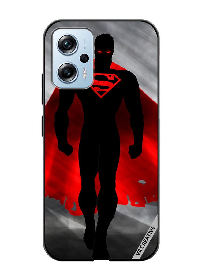 VR CREATIVE Protective Case Cover For Xiaomi Poco X4 GT Superman Black And Red Design Multicolour - Image 1