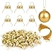 WBCBEC 100 Pieces Round Christmas Ornament Caps and Christmas Ornament Hangers String Set, Christmas Hangers Caps for - Image 2