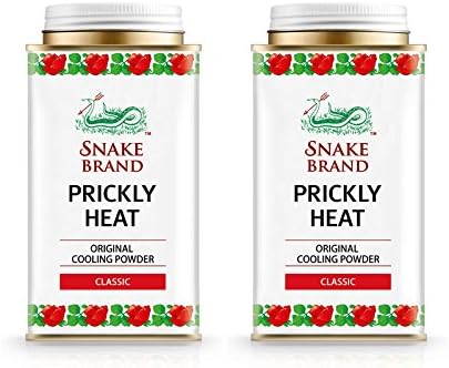 SNAKE BRAND Prickly Heat Cooling Body Powder 140g Classic Pack of 2