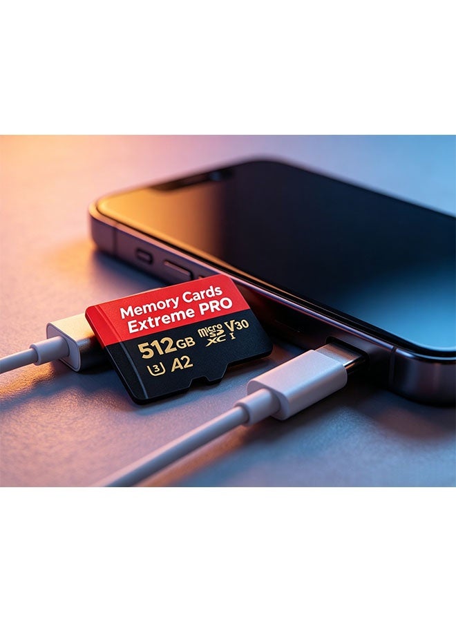 512GB high-end storage card, microSDXC type, supports full HD video, suitable for smartphones, dashcam, action cameras and surveillance cameras. - Image 5