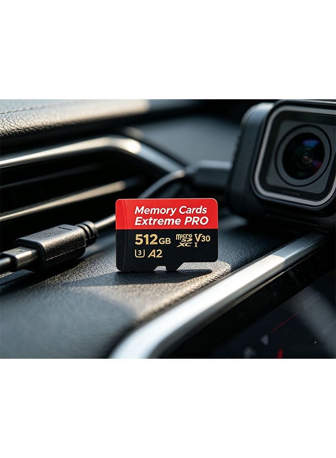 512GB high-end storage card, microSDXC type, supports full HD video, suitable for smartphones, dashcam, action cameras and surveillance cameras. - Image 3