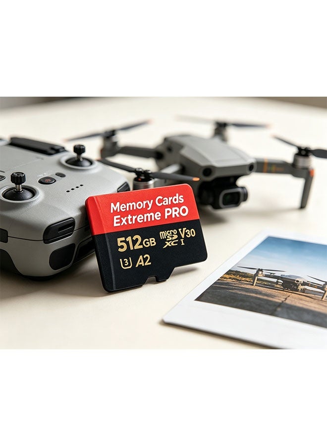 512GB high-end storage card, microSDXC type, supports full HD video, suitable for smartphones, dashcam, action cameras and surveillance cameras. - Image 2