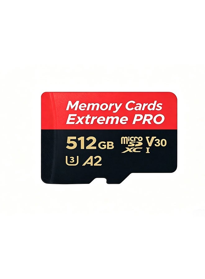 512GB high-end storage card, microSDXC type, supports full HD video, suitable for smartphones, dashcam, action cameras and surveillance cameras. - Image 1