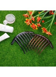Tatuo 20 Pieces 7 Tooth French Twist Comb Plastic Hair Clip Hair Side Combs Hair Accessory for Women Girls (Black and Brown)  - Image 4