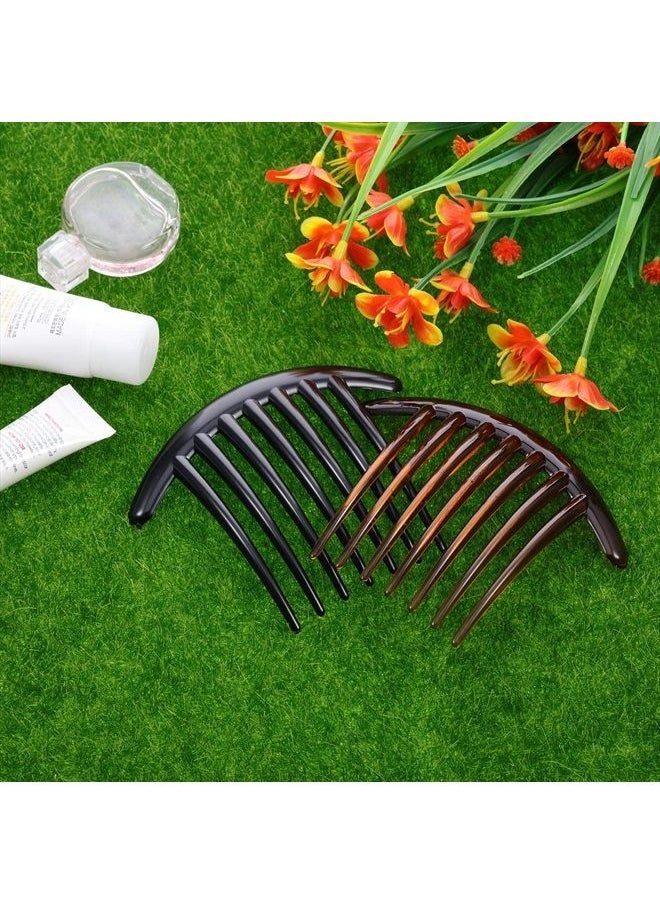Tatuo 20 Pieces 7 Tooth French Twist Comb Plastic Hair Clip Hair Side Combs Hair Accessory for Women Girls (Black and Brown)  - Image 4