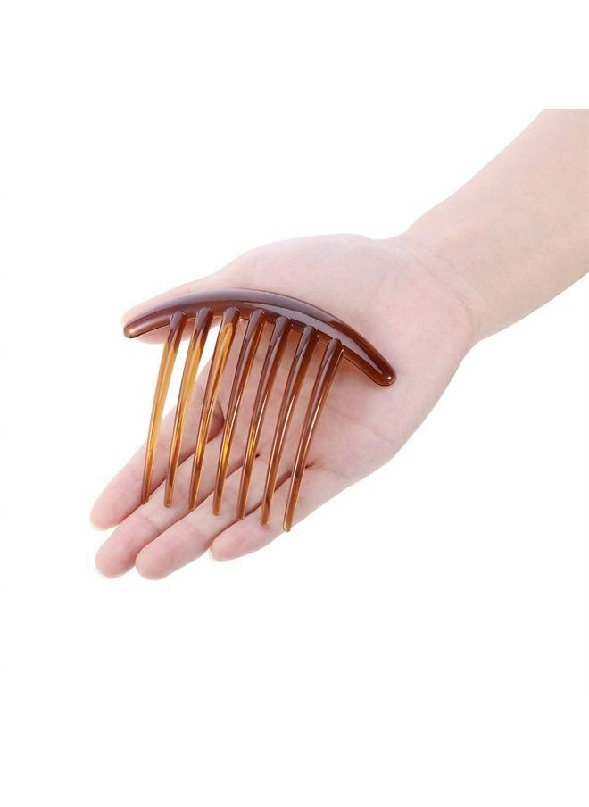 Tatuo 20 Pieces 7 Tooth French Twist Comb Plastic Hair Clip Hair Side Combs Hair Accessory for Women Girls (Black and Brown)  - Image 3