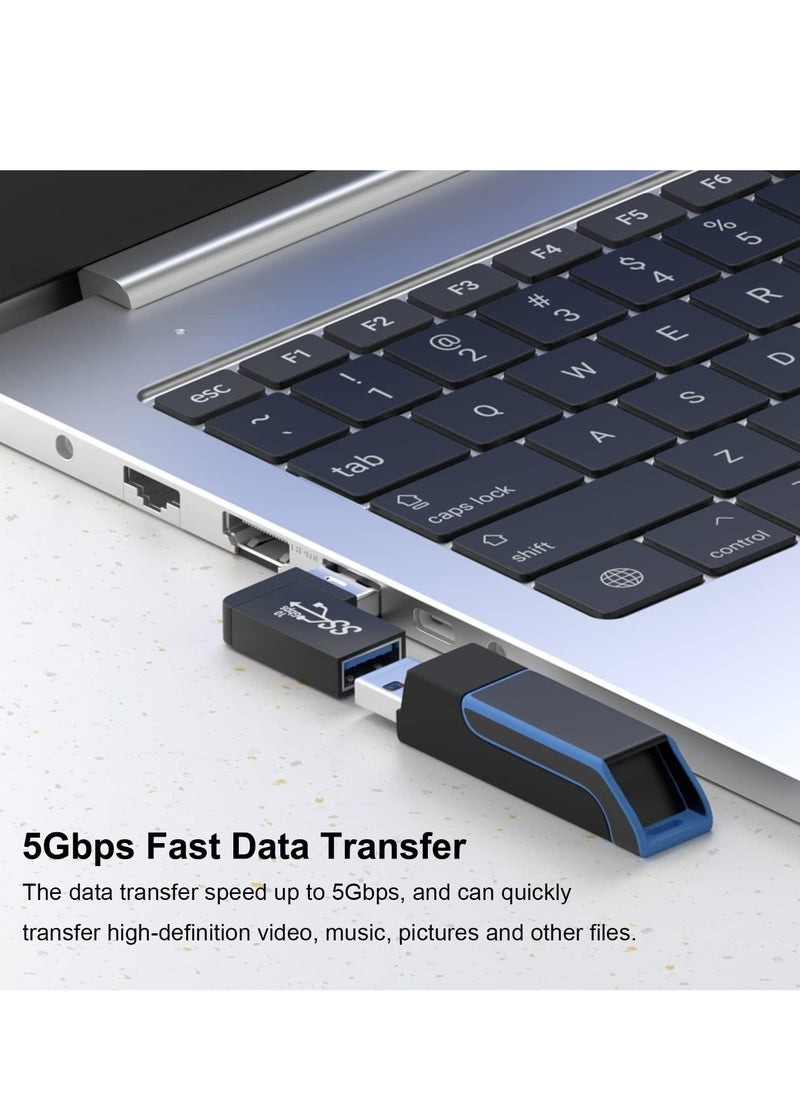 Oasisgalore - 4 Pack 90° USB 3.0 Adapters, Vertical/Horizontal Male to Female Extenders - Image 1