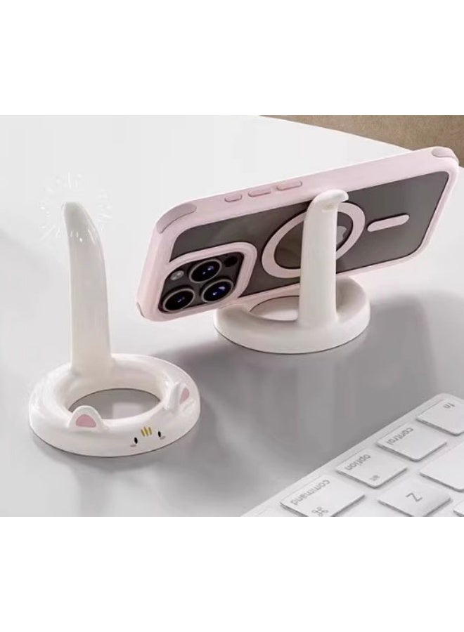 Phone Stand Holder Cute Cat Tail  Design Phone Stand for Desk Cell Phone Table Holder - Image 2