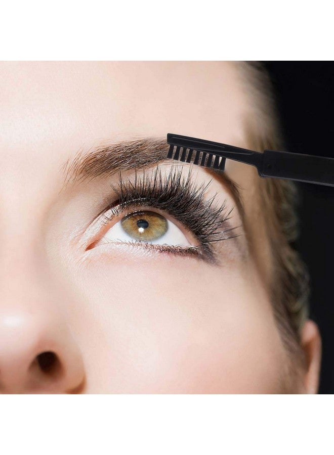 BTYMS Folding Eyelash Comb Lash Separator Brow Brush Dual Sided Lash Mascara Applicator Eyebrow Grooming Tool Compact Brush For Define Lash & Brow - Image 3