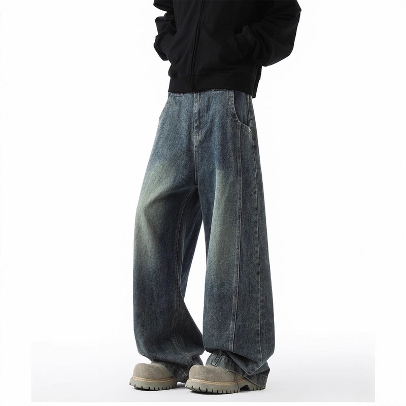 Unisex Classic Denim Jeans Loose Fit Daily Outdoor Wear - Image 1