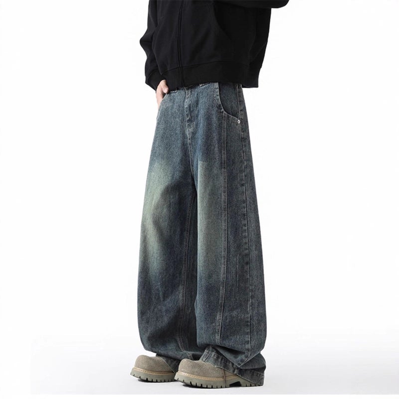 Unisex Classic Denim Jeans Loose Fit Daily Outdoor Wear - Image 3