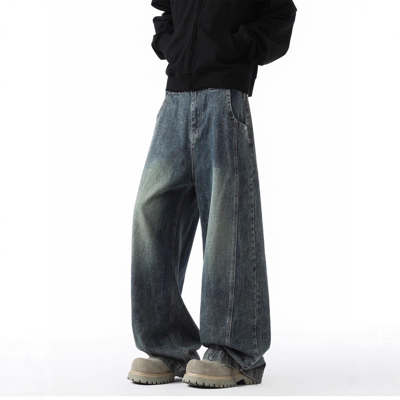 Unisex Classic Denim Jeans Loose Fit Daily Outdoor Wear - Image 4