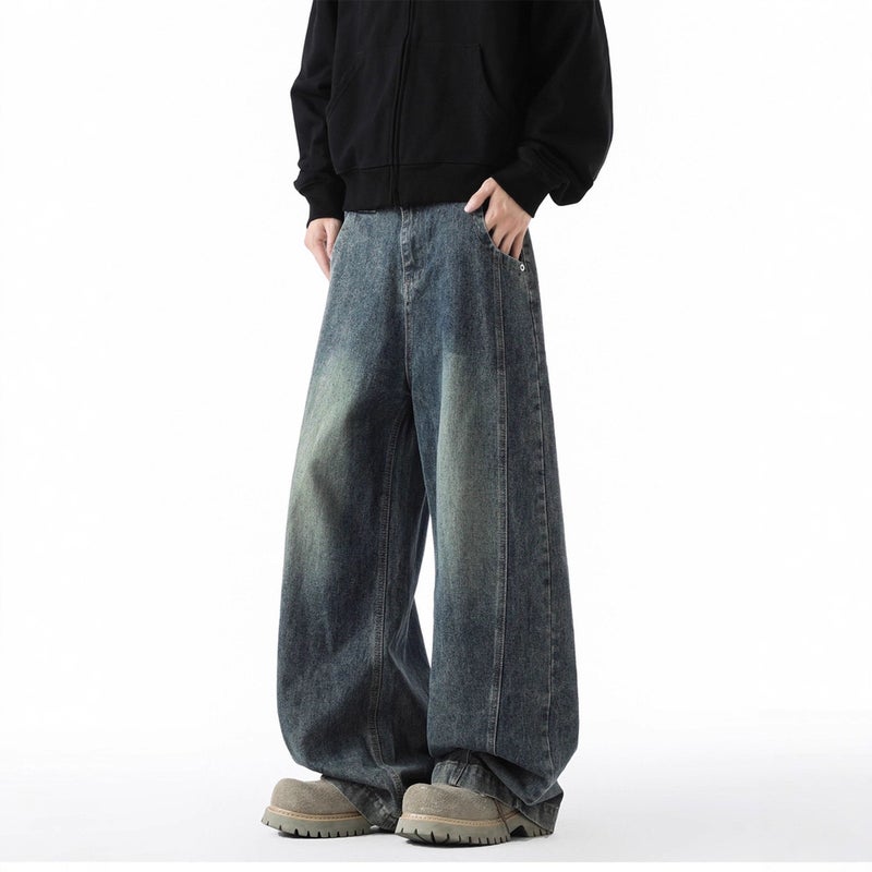 Unisex Classic Denim Jeans Loose Fit Daily Outdoor Wear - Image 2
