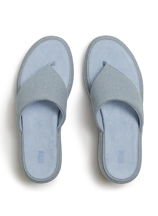 فيت فلوب PLATFFORMS DENIM WEDGE TOE-POST SANDALS