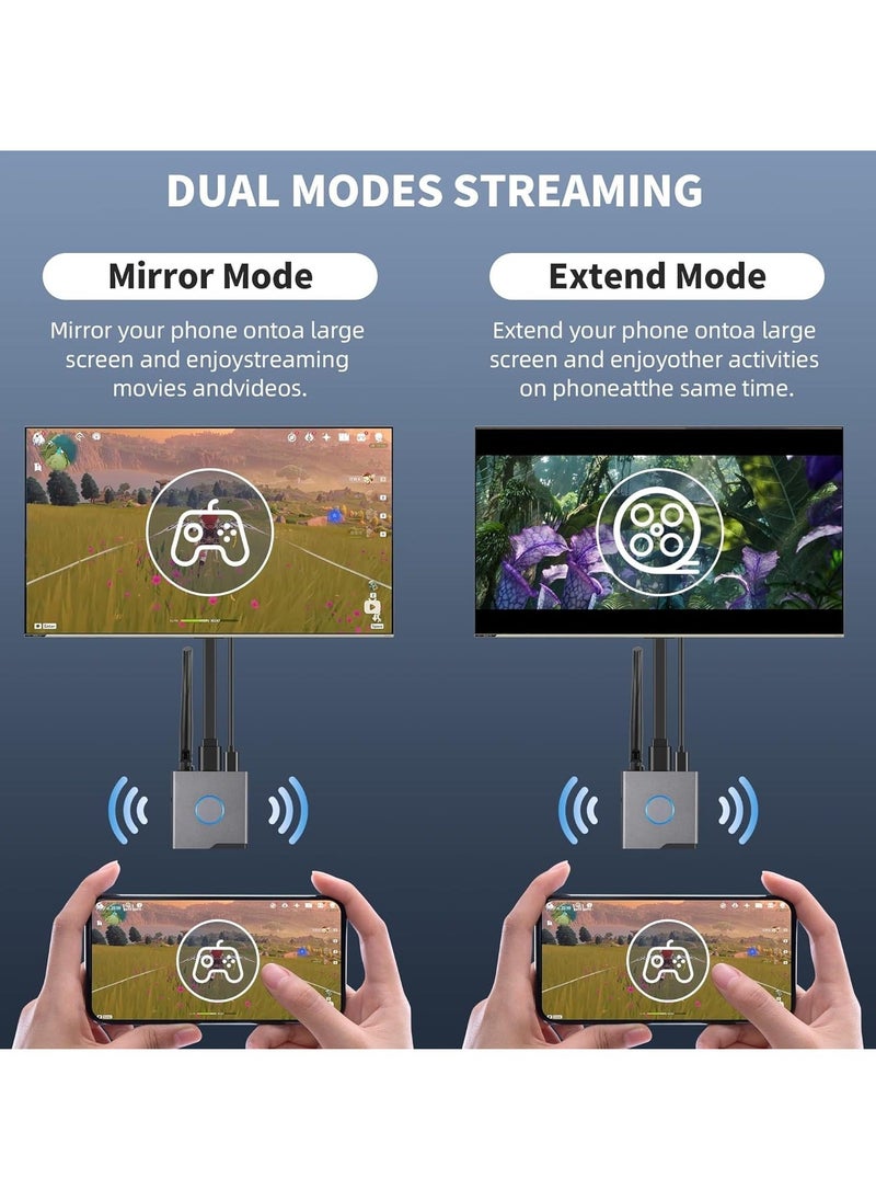 Generic محول عرض HDMI لاسلكي 4K، جهاز استقبال لاسلكي، بث الوسائط الفيديو/الصوت/الملفات، موسع HDMI لاسلكي من الكمبيوتر المحمول أو الكمبيوتر الشخصي أو الهاتف الذكي إلى شاشة العرض HDTV  - Image 4