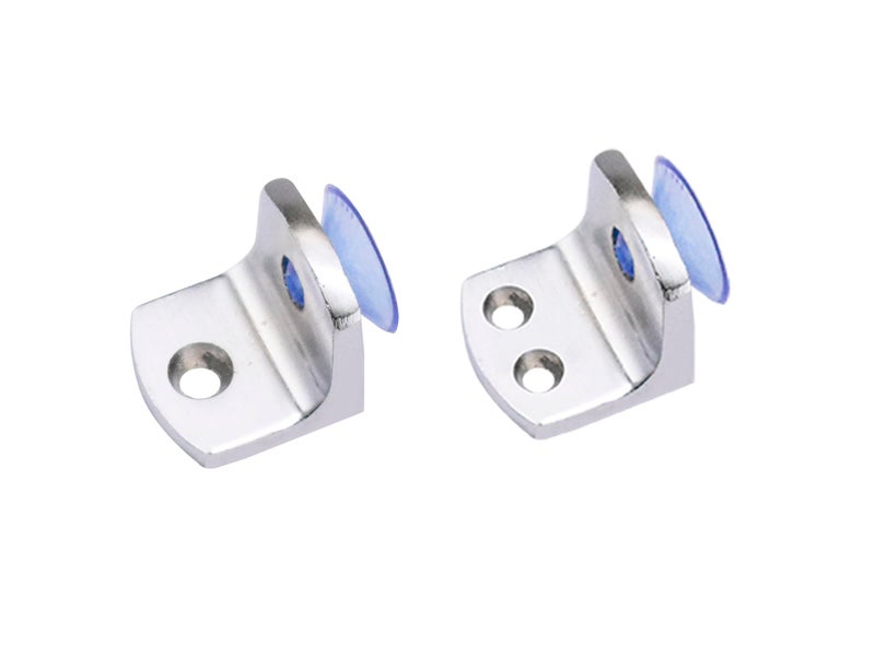 RAB Glass Shelf Button Stainless Steel L Button Glass Shelf Bracket (Code:- LSS Big Extra HVY, Size:- Double Screw, Finish- Matt, Pack of 10 Pieces) - Image 5