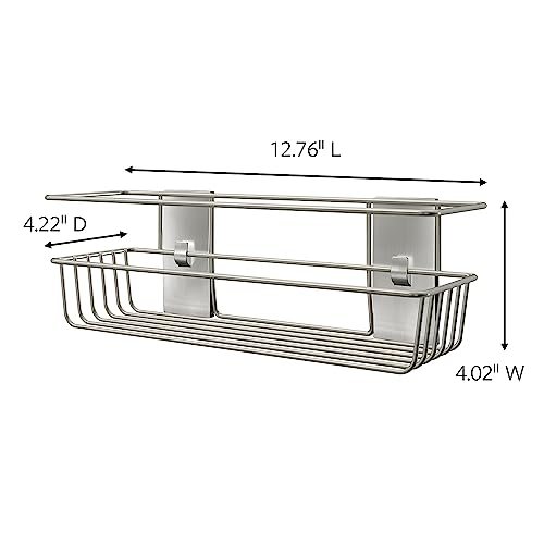 Command BATH31-SN-ES, Heavy Duty Shower, Satin Nickel, 1-Caddy, 1-Prep Wipe, 4-Water-Resistant Strips, Organize Damage-Free, 0 - Image 2