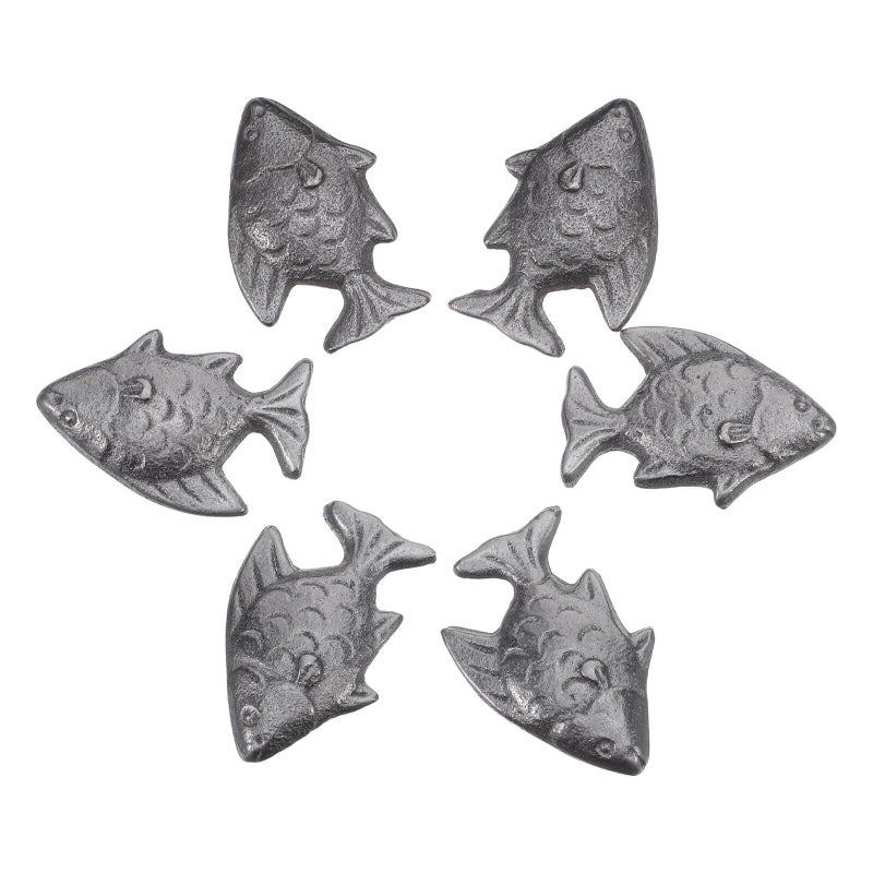 6pcs Cast Iron Fish Cooking Tool Natural Iron Source For Athletes Pregnant Women Anemia Prevention Kitchen Accessories - Image 2