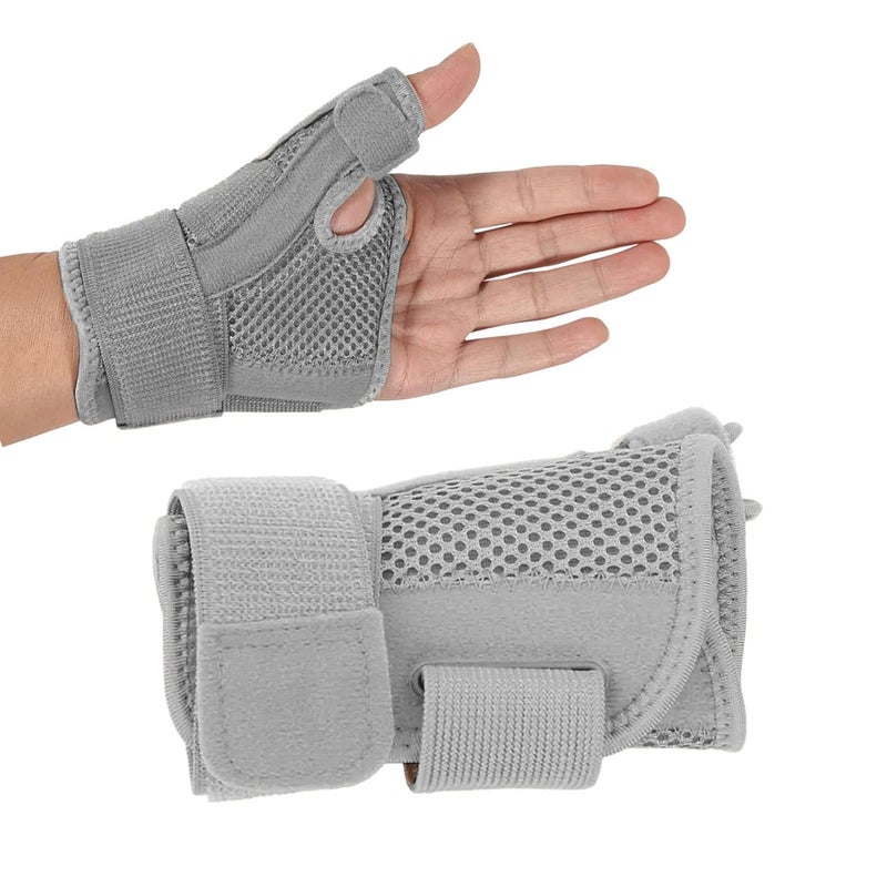 klarako Thumb and Wrist Brace, Hand Brace with Thumb Support Thumb Stabilizer Wrist Thumb Wrap Wrist Finger Protector for Thumb and Carpal Tunnel Stabilizer(Grey) - Image 1