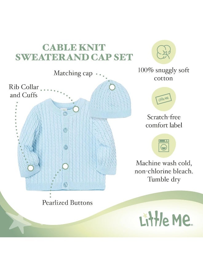 Little Me Little Me baby-boys Lle00333n Cardigan Sweater  - Image 2