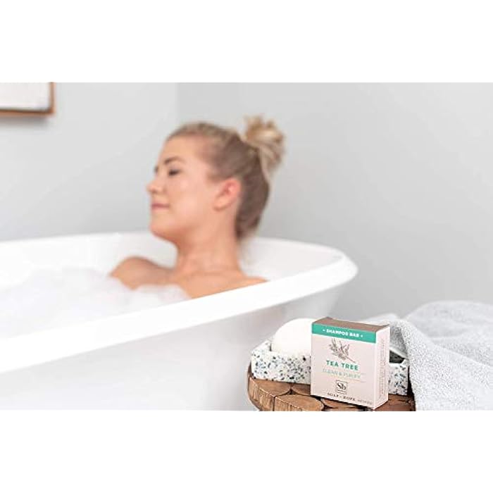 Soapbox Tea Tree Shampoo Bar for Dry Scalp | Natural, Eco Friendly, Vegan | Color Safe, free of Sulfates, Parabens, Silicones, Cruelty Free, 3.1oz (Pack of 1) - Image 4