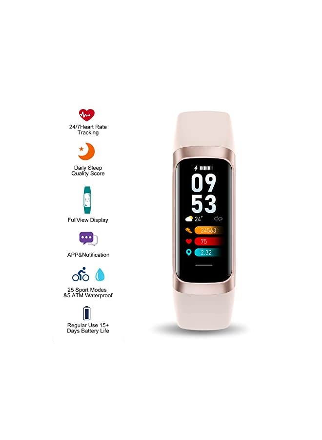 Excefore Tracker Activity Tracker with 1.1" AMOLED Color Display Smart Watch, 24/7Heart Rate Monitor, Indoor Outdoor Tracking, Sleep Monitor, 5 ATM Waterproof Step Counter Watch for Women Men - Image 2