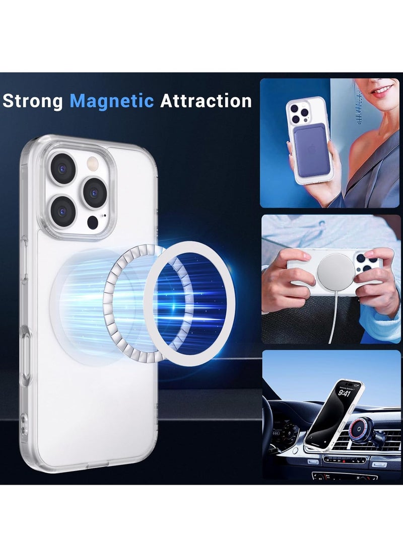 MIGOFAST Magnetic Case for iPhone 16 Pro Max 6.9inch, Compatible with MagSafe, Scratch-Resistant Back, Anti-Scratch Clear Back Magnetic Phone Cover - Image 2