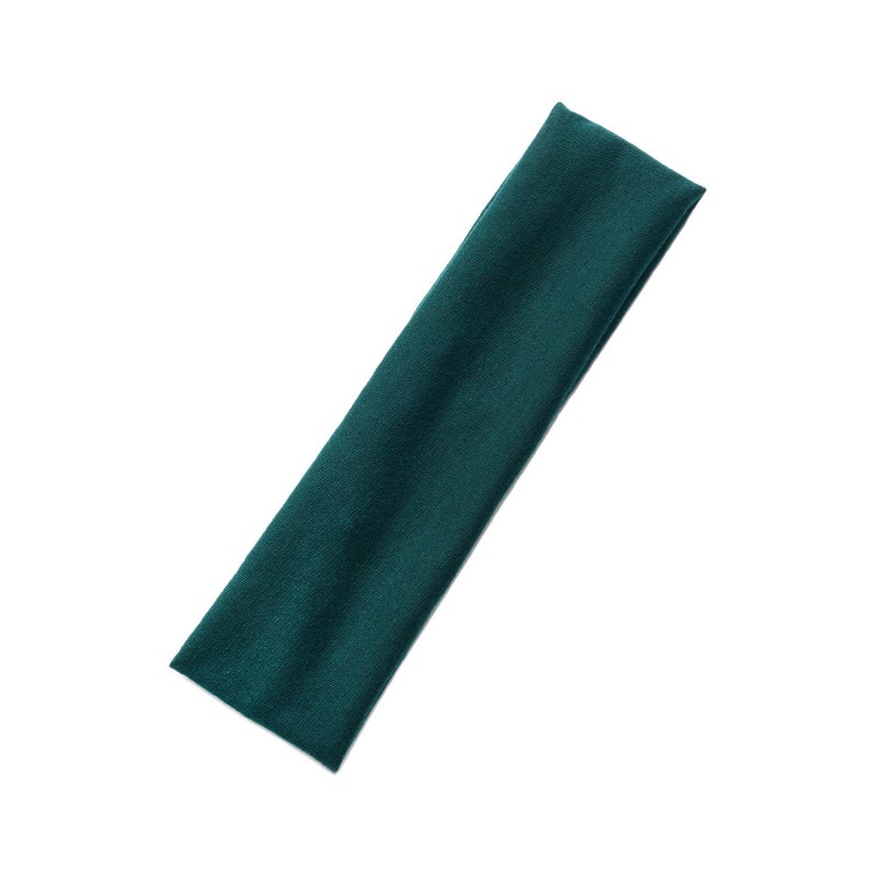 Loquat 6cm Wide Solid Color Sports Yoga Headband #25 Dark Green