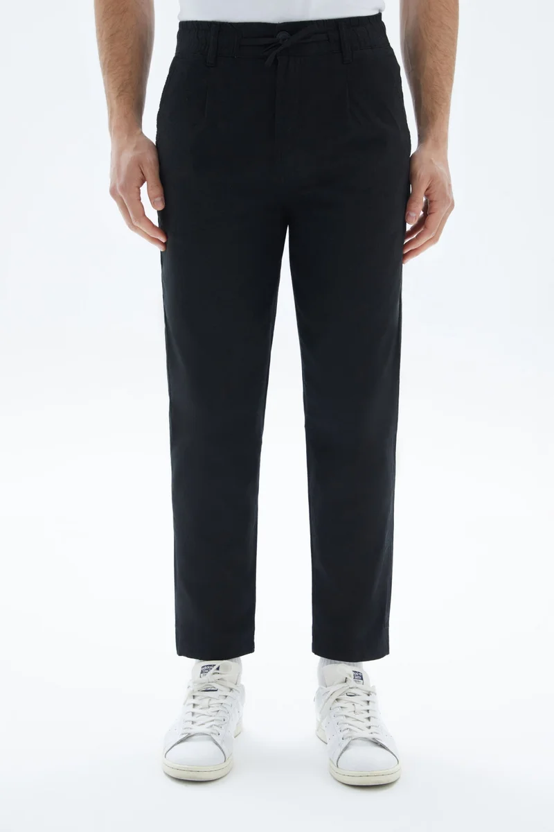 Wecre8 Black Drawstrings Trousers By WECRE8
