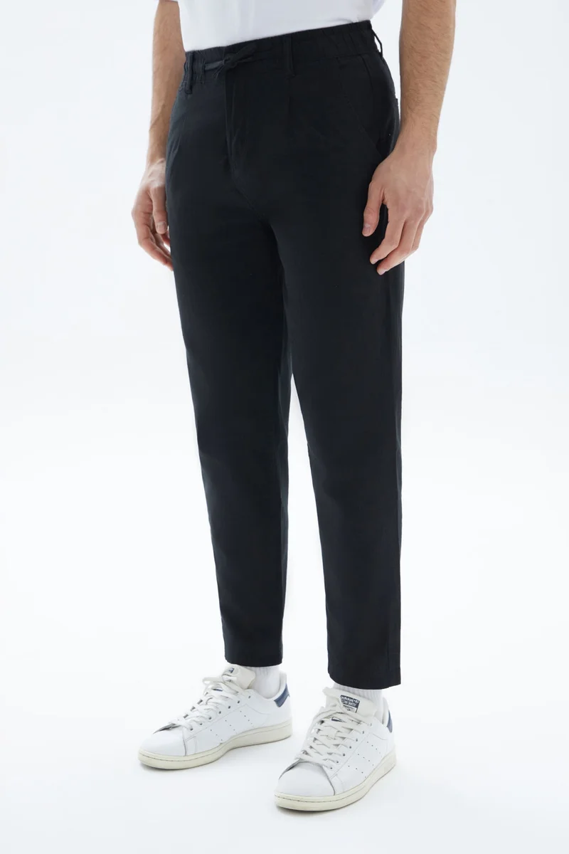Wecre8 Black Drawstrings Trousers By WECRE8