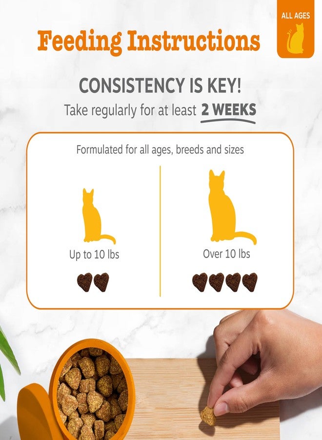 Zesty Paws Hairball Bites for Cats - Cat Furball Support - Functional Supplement with Omega 3 Fish Oil EPA & DHA + Zinc, Biotin & Psyllium Husk - Supports Gut & Skin Health - 60 Count - Image 4