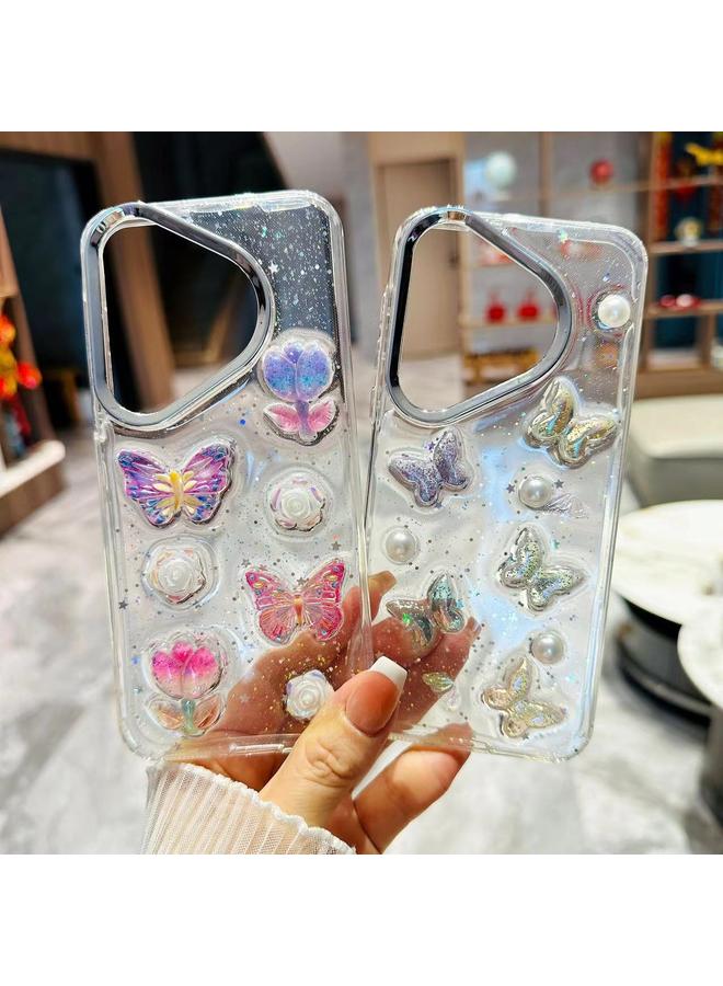 Zaboon Case For Huawei P50 Pro 3D Colorful Crystal Butterfly TPU Phone Case - Image 3