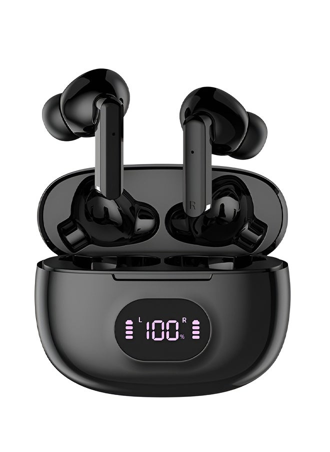 UNUNS Wireless Earbuds Bluetooth 5.3 Headphones,55H Playtime Ear Buds With LED Power Display Charging Case, Earphones In-Ear Earbud With Microphone For iPhone Android Cell Phone Laptop Sport,Black  - Image 1