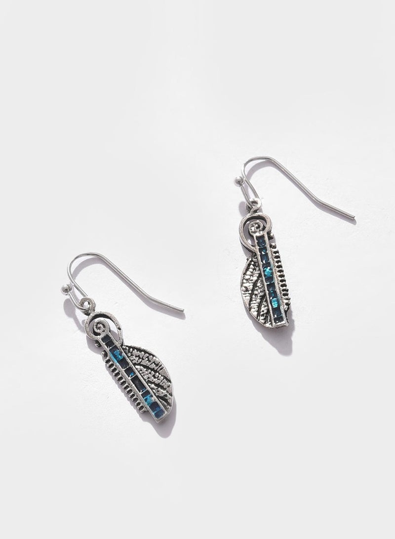 SOHI Oxidised Artificial Drop Earring Jewellery - Image 3