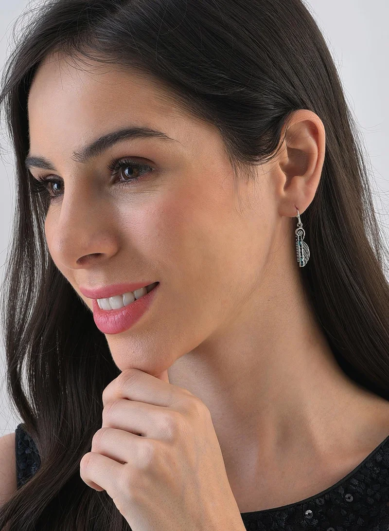 SOHI Oxidised Artificial Drop Earring Jewellery