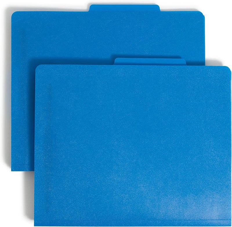 Smead Smead Poly Classification Folder 2 Dividers 2 Expansion 25Cut Tab Letter Size Blue 10 per Box 14045  - Image 1