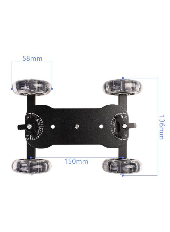 Camera Table Skater Design, Mobile Rolling Sliding Dolly Stabilizer, Camera Rail Stand Photography Car,  - Image 2