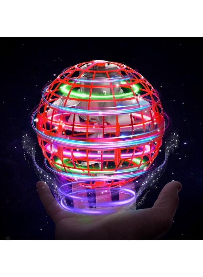 MUNTAQI Flying Orb Ball Toy – Hand-Controlled Mini Drone for Kids & Adults, 360° Rotating Hover Ball, Indoor Outdoor Magic Spinner Globe with LED Lights, Rechargeable Flying Toy Gift for Boys & Girls - Image 1