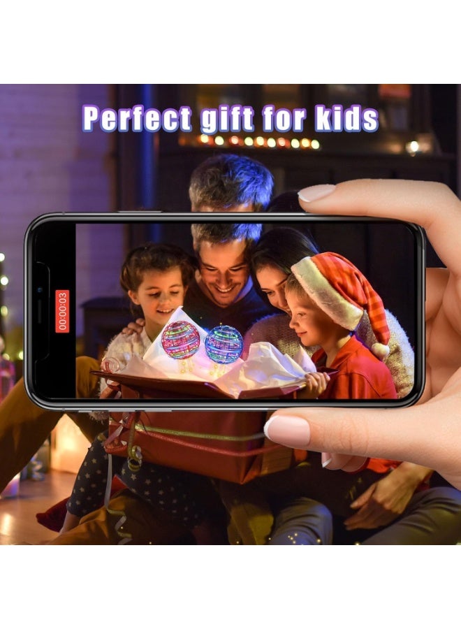 MUNTAQI Flying Orb Ball Toy – Hand-Controlled Mini Drone for Kids & Adults, 360° Rotating Hover Ball, Indoor Outdoor Magic Spinner Globe with LED Lights, Rechargeable Flying Toy Gift for Boys & Girls - Image 3