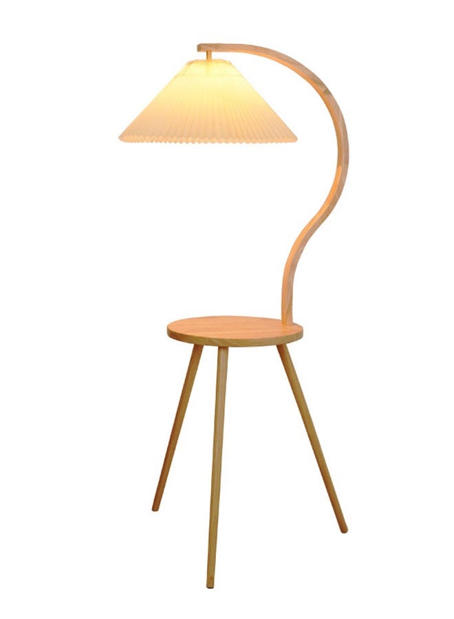 keke Japanese-Style Wooden Floor Simple Living Room and Bedroom Lamp with 12W Remote Control  - Image 1