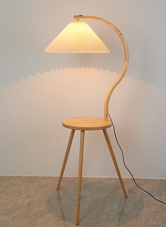 keke Japanese-Style Wooden Floor Simple Living Room and Bedroom Lamp with 12W Remote Control  - Image 2