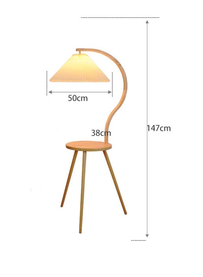 keke Japanese-Style Wooden Floor Simple Living Room and Bedroom Lamp with 12W Remote Control  - Image 4