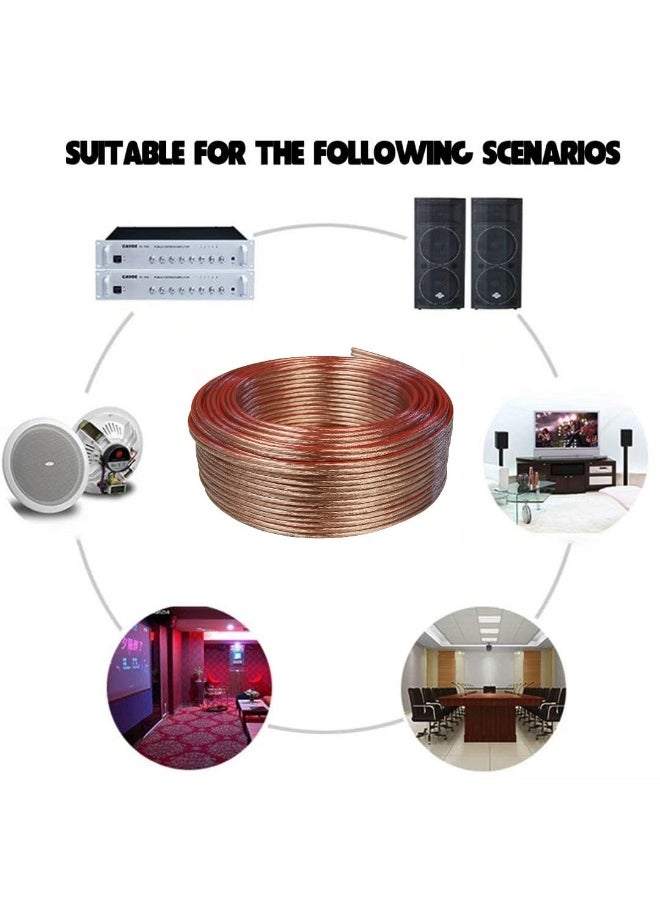 melfi 2 Core .75mm Speaker Cable Wire - Ideal For Home Hifi/car Audio, 32mtr For Car Speakers, Stereos, Subwoofers And Home Theater (TRANSPARENT)  - Image 5