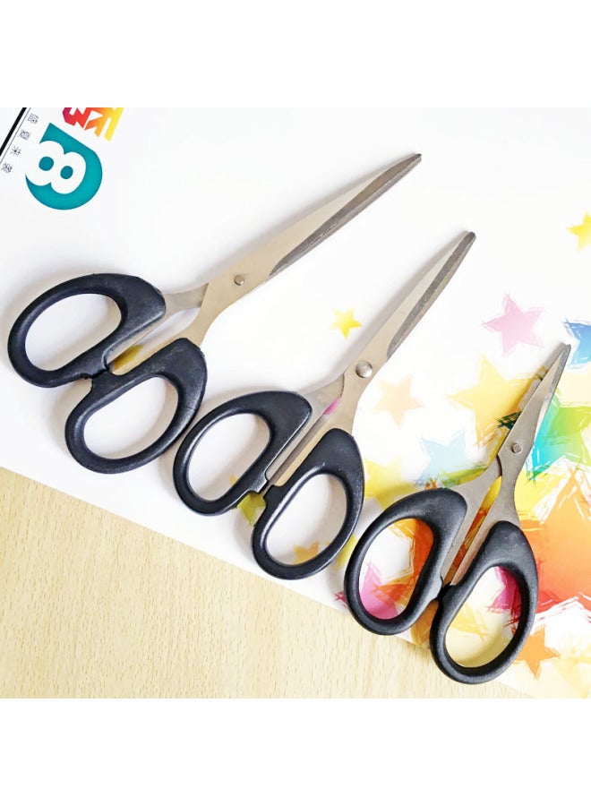 HELPS Office Supplies Stainless Steel Black Office Scissors Art Handmade Scissors Multi-purpose Household Small And Large Scissors - Image 3