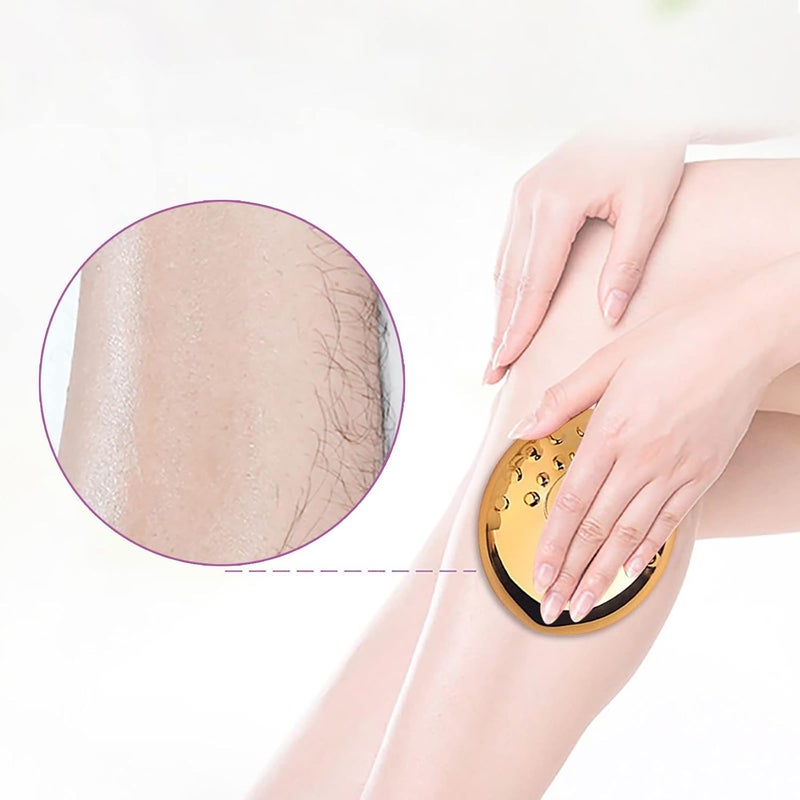 klarako Crystal Hair Eraser, New Upgrade Magic Hair Remover with Handle for Women Men, Painless Exfoliation Hair Removal Tool Smooth Silky Skin Without Shaving, Fast & Easy (Gold) - Image 2