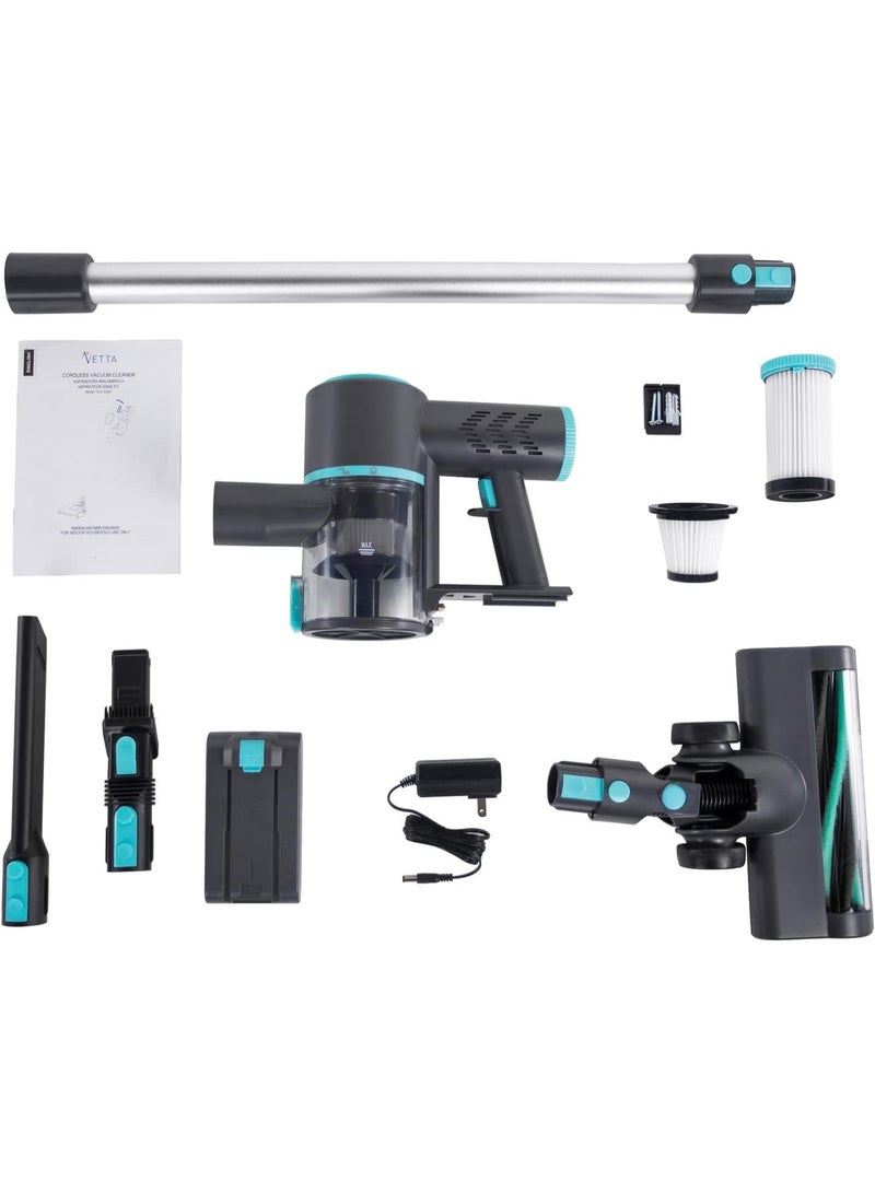 Denx Cordless Vacuum - 6-in-1 Stick Vacuum, Rechargeable Battery, Up to 40 Min Runtime, for Pet Hair Floor Tile Carpet Car, LED Display - Image 5