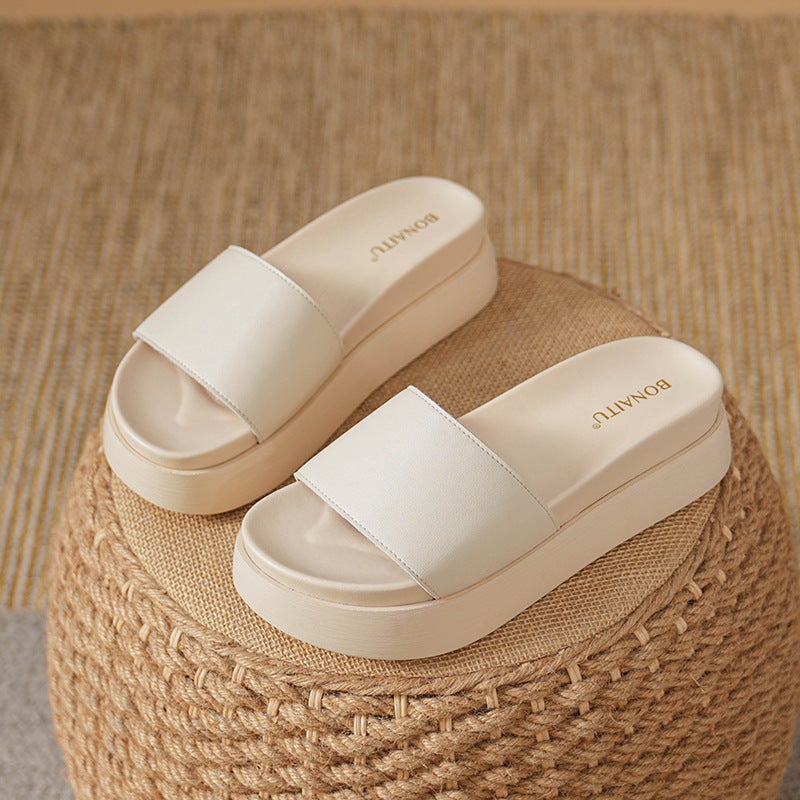 Women'S Summer Outdoor Sandals Fashion Versatile Trendy Slip-On Genuine Leather Thick-Soled Beach Shoes - Image 3