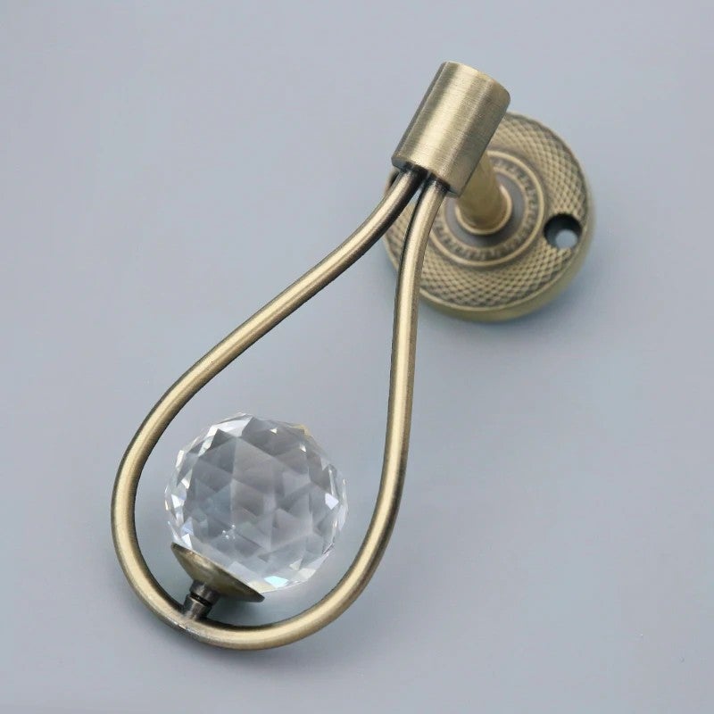 Y&D Modern Simple Metal Shower Curtain Rings Decorative Wall Drapery Holdback Hooks - Hanging Curtain Accessories Set - Image 1